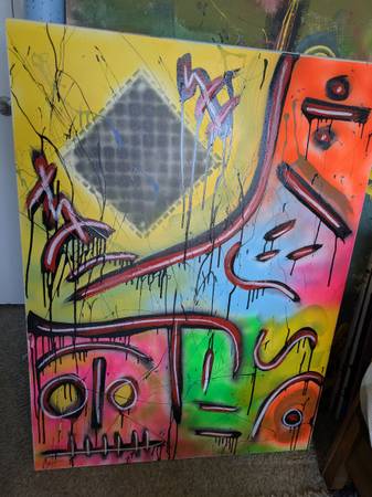 Local artist hand-painted canvas painting 1