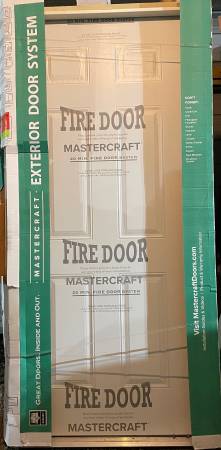 New 36x80 steel exterior 20 minute fire door, metal frame 1