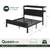 Queen Size Platform Bed Frame with RGB LED Storage Headboard, Charging Station & 8 thumbnail