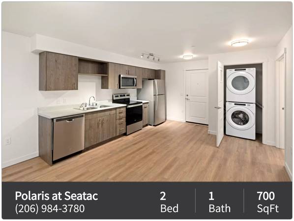 $1,699 / 2br - 700ft2 - Style and Luxury at Polaris at Seatac. 2 bed / 1 bath / 700 sq ft! (SeaTac - 20 Minute Drive to Space Needle)64031134955138121