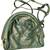 Vintage La Bagagerie Green Leather Handbag Made in France 1 thumbnail