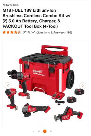 Milwaukee combo Packout kit 1