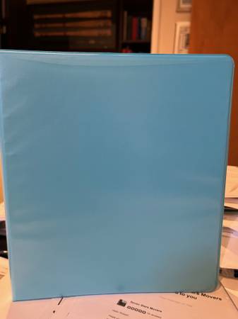 File binders, white, blue red , 3 ring 1