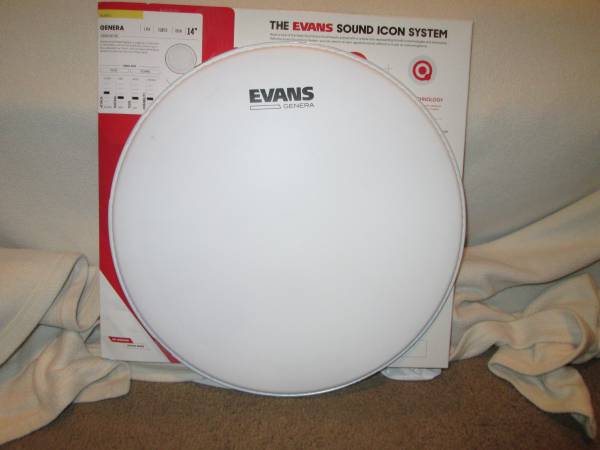 EVANS GENERA 14" 1 PLY COATED SNARE DRUM HEAD 1