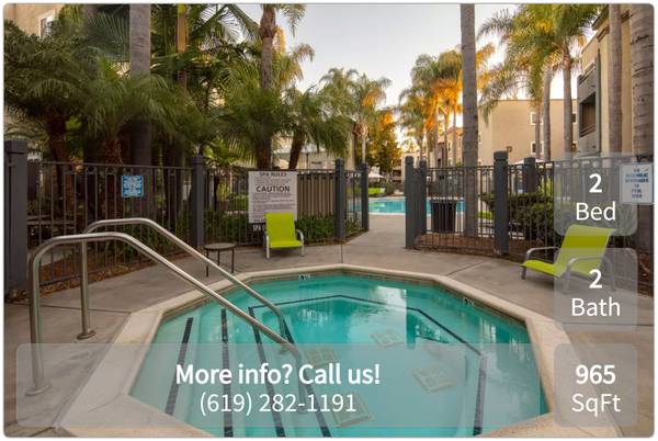 $2,995 / 2br - 965ft2 - Unbeatable location! 2 bed, 2 bath - Ready for move-in! (San Diego)64037219873538121