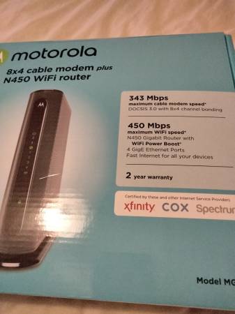 Motorola cable modem + router 1