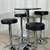Sleek Black & Chrome Adjustable Bar Table & Stools READ DESCRIPTION 3 thumbnail