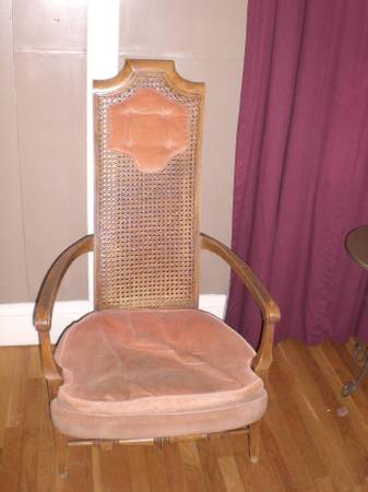 wicker back Chair 1