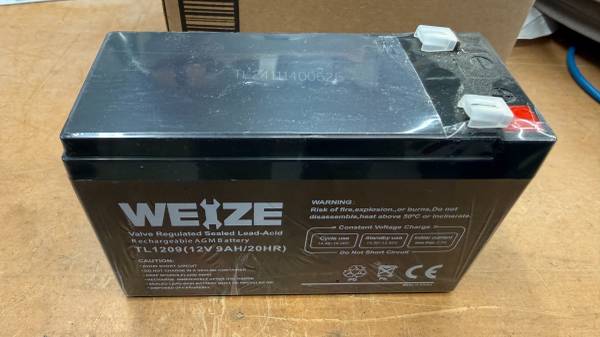 12V 9AH Sealed Lead Acid Battery, New (2) 1
