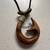 Hawaiian koa fish hook necklace 1 thumbnail