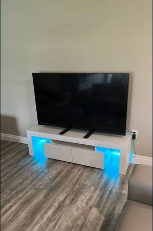 65 Inch Samsung smart tv with entertainment stand 1