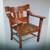 Antique Arts & Crafts Oak Arm Chair 6 thumbnail