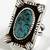 Vintage Native American Heavy Sterling Silver Turquoise Size 11 Ring 1 thumbnail