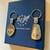 KEYCHAIN SET His & Hers w/ LARGE CUBIC ZIRCONIUM 3 thumbnail