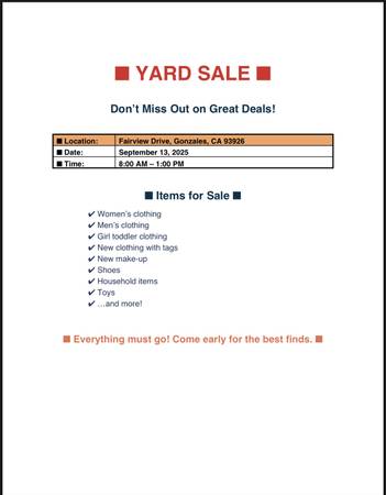 Huge Yard Sale 1