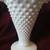 Fenton Glass Vase Hobnail White Milk Glass Cone Trumpet Shape 7.75H x 4 thumbnail