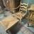 Set of Rattan/Wicker & Wood Chair and Ottoman Set 11 thumbnail