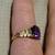 Oval Amethyst - 10K Gold Ribbed Step Ring Mounting 12 thumbnail
