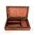 Carved Wooden Box with Brass Inlay & Divided Interior Compartments 5 thumbnail