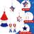 【6 PCS】 American Flag Earrings USA Drop Earrings 4th of July Accessori 2 thumbnail