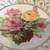 VTG Large Fruit Bowl ~ Green & Gold ~ Roses 5 thumbnail
