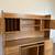 Solid Oak Executive Desk with Hutch & Glass Top – Clean! 1 thumbnail