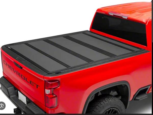 Silverado hard folding tonneau cover 1