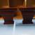SET OF 2 DECORATIVE CHERRY WOOD WALL SHELF/DISPLAYS 1 thumbnail