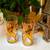 ELVIS PRESLEY Tall Drink Glasses w/Gold Leaf Pics Authentic EPE©1988 4 thumbnail