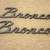 2 X 6.25 " x 1.5" Bronco Emblems Retro Style Metal Solid 3D Badge 1 thumbnail