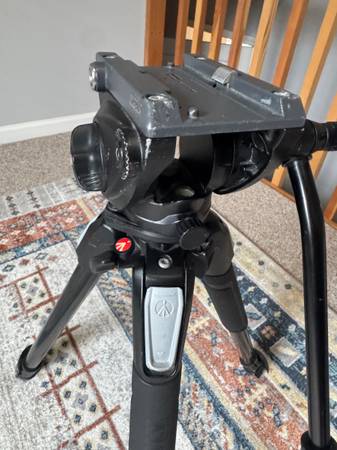 Professional Camera Tripod - Manfrotto 055 With Fluid Drag Head - $250 (Nags Head)63441224329345124