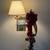 Antique Pine Cone Floor Lamp With Shade 4 thumbnail