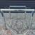 Mid Century Chrome Faux Bamboo Accent Table with Glass Top. 12 thumbnail