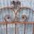 Wrought Iron Gate with Ornate Top & Side Latch 32 3/8" W x 39" T 4 thumbnail