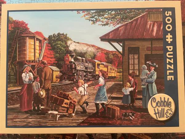 Cobble Hill "Waiting for the Train" 500-piece Jigsaw Puzzle 1