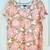 Talbots Short Sleeve Rose design Top PM 1 thumbnail