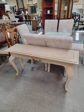 Cream Color Wood Sofa Table Console Table #486-6 1