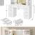 White Makeup Vanity with LED Mirror, Drawers & Power Outlet 2 thumbnail