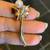 18k Italian yellow Gold Pin Brooch with Natural Akoya Pearl  & Diamond 4 thumbnail