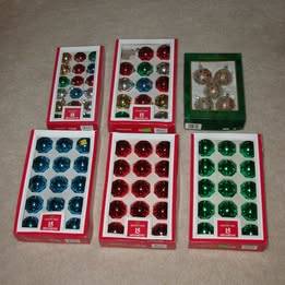 Christmas Tree Glass Balls - Variety - NEW 1