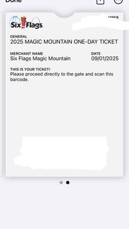 Six flags tickets 1