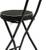2 Black padded cushioned folding chairs stool with back 2 thumbnail