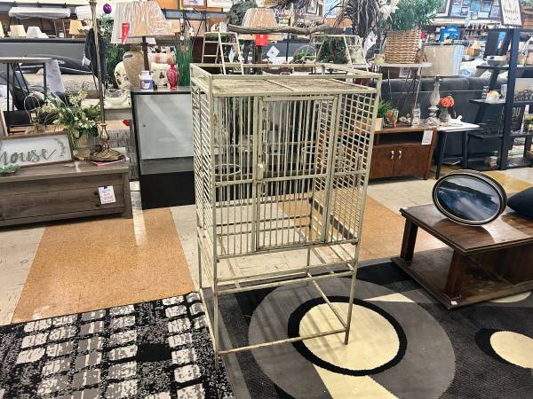 Vintage white bird cage 1