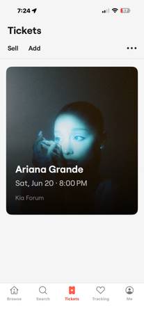 Ariana Grande tickets 1