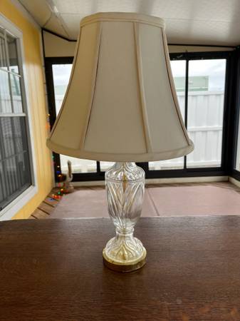 Clear Glass Lamp and Shade 1