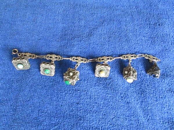 Vintage European Etruscan Sterling Charm Bracelet - $40 (Upper East Side)63471376000387120