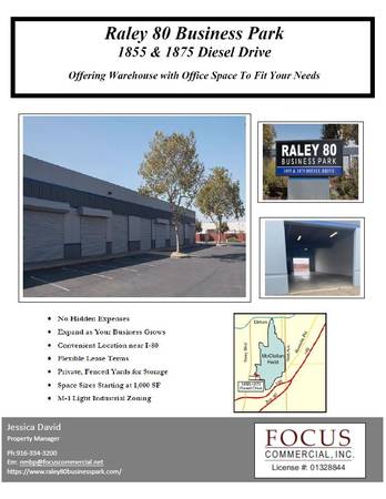$1,710 / 1500ft2 - Office and Warehouse Space Available! (Sacramento)63919497682434120