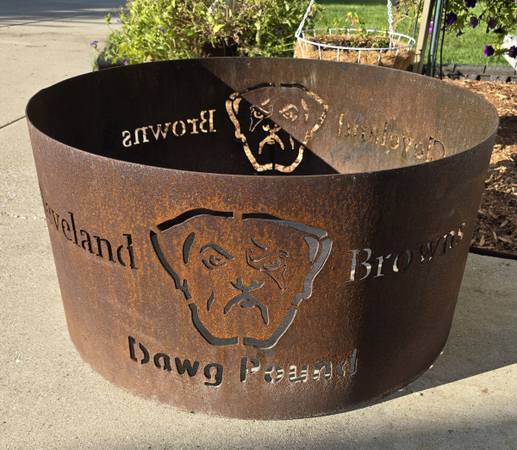 Cleveland Browns Steel Fire Pit 1