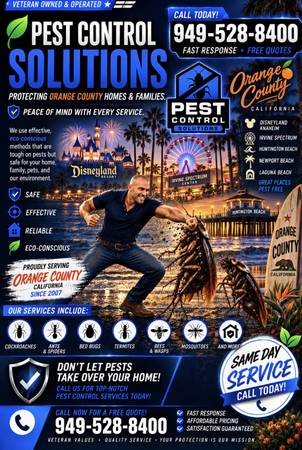 Exterminator Pest Control Cockroaches TERMITES Bed Bugs WASPs Ants 🪳 1