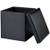 Pair (2) Collapsible Storage Ottoman*Black*Upholstered MUST SELL 2 thumbnail